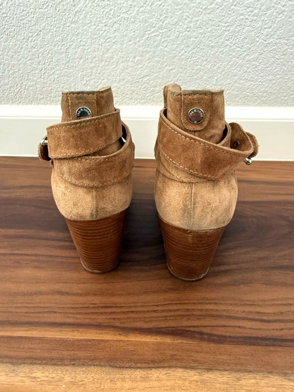 Rag & Bone Suede Harrow Bootie in Tan ~ 38.5 - Picture 4 of 9